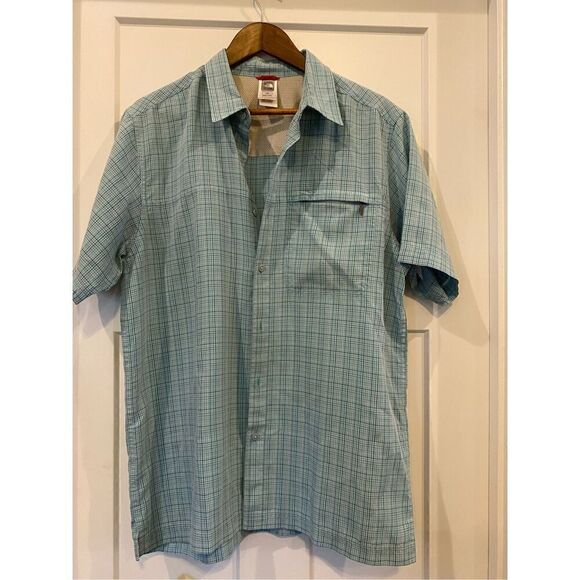 The North Face Other - The North Face Mens Large Short Sleeve Plaid Shirt Blue Casual Outdoors Hiking
